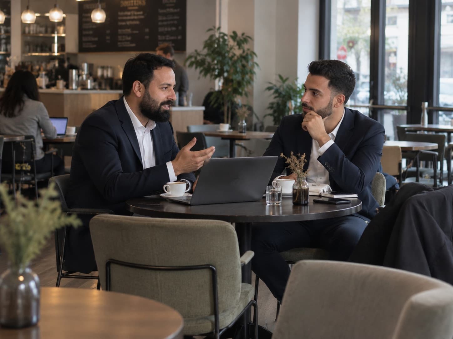 Entourage Recrutement, conversation de travail
